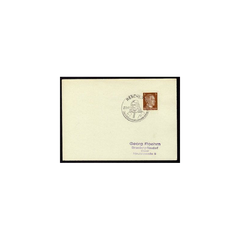 Allemagne n 706 Yv. cachet WW2 RENCHEN Timbre Allemand Hitler Mi n 782