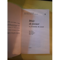 Désir de Former et Formation du Savoir