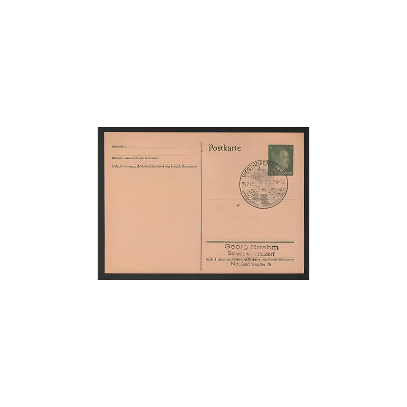 Ganzsache WESTHOFEN Els Cachet Spécial 250243