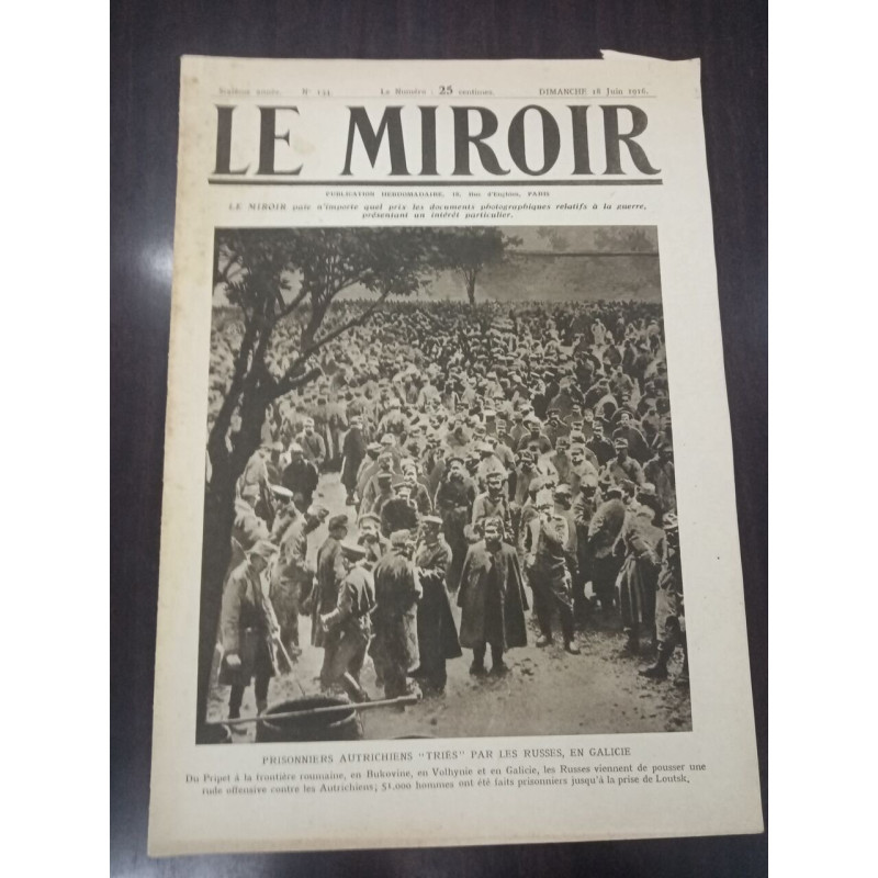 Journal Le Miroir N° 131 - 1916