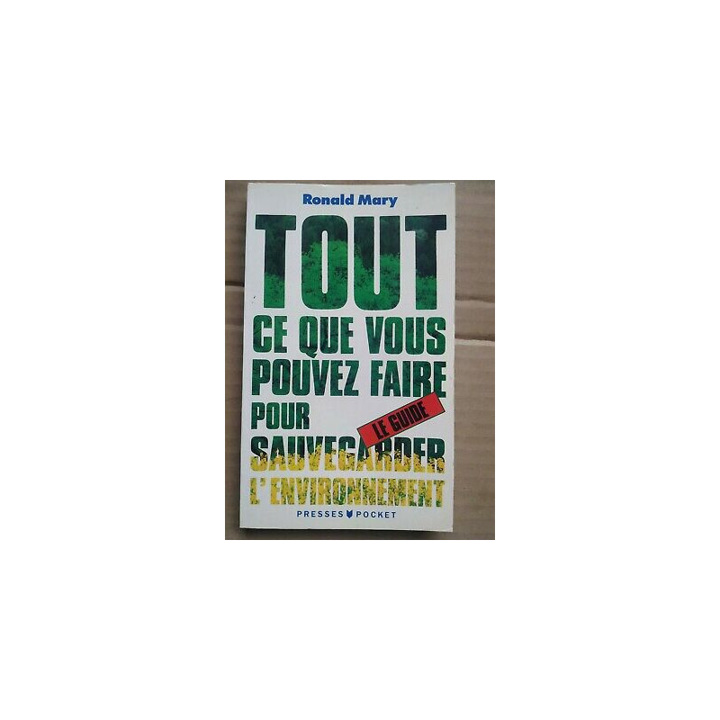 Ronald Mary tout ce que vous pouvez faire pour sauvegarder...