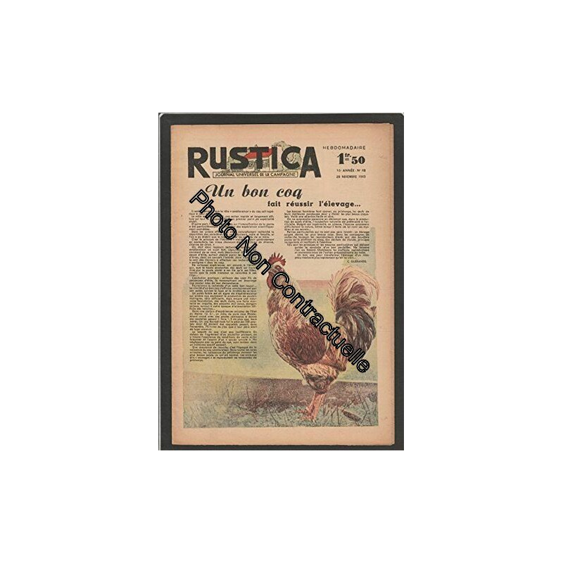 RUSTICA [No 48] du 28/11/1943 - UN BON COQ FAIT REUSSIR L'ELEVAGE