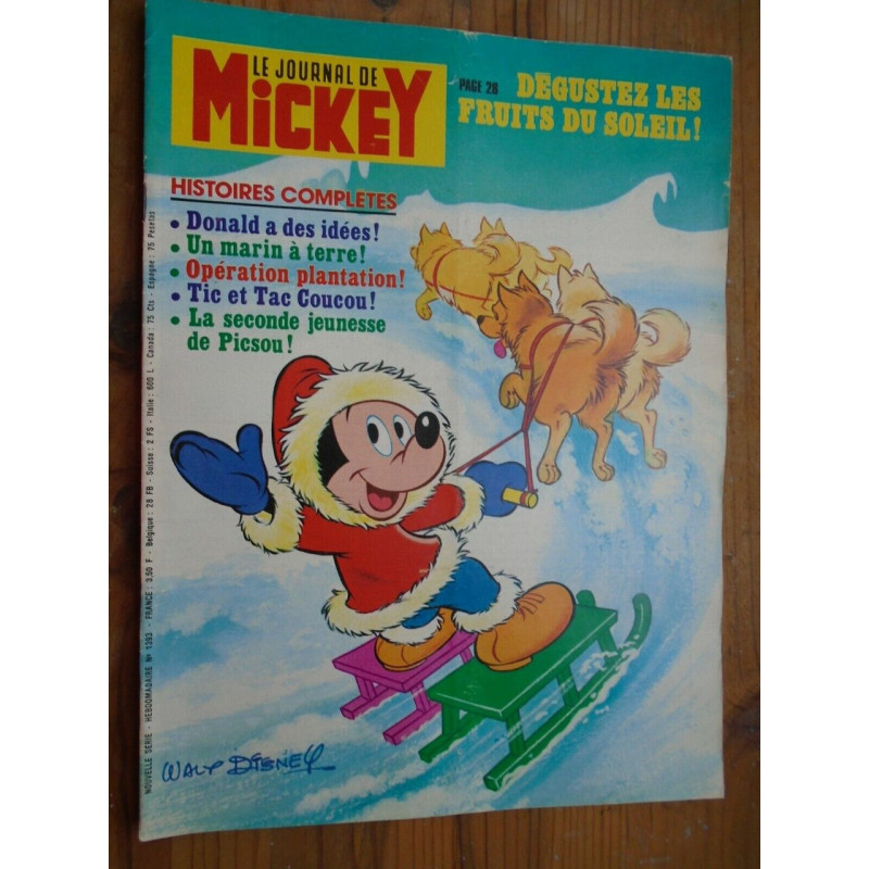 Le Journal de Mickey hebdomadaire N 1393