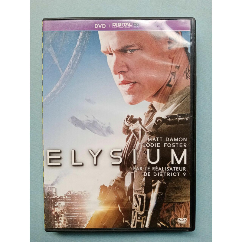 Elysium Matt Damon Jodie Foster DVD Digital Ultraviolet
