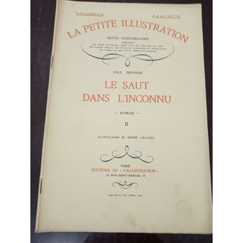 La petite Illustration N° 347. Le saut dans l'inconnu II