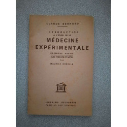 Introduction a l'etude la Medecine Expérimentale