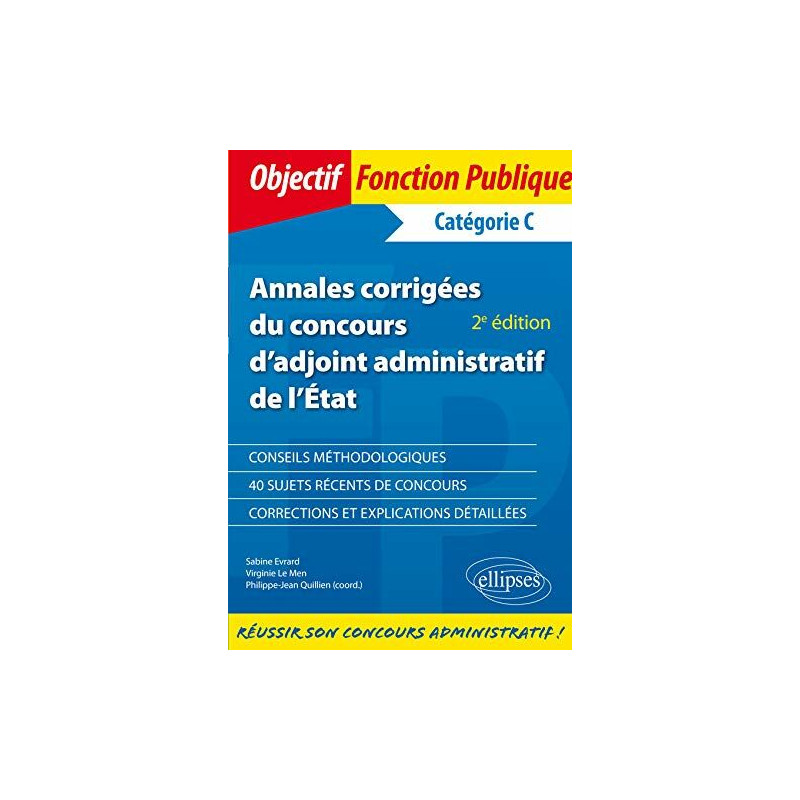 Annales corrigées dadjoint administratif de lÉtat de 1re classe -... Annales corrigées dadjoint administratif de lÉtat de 1re classe -...