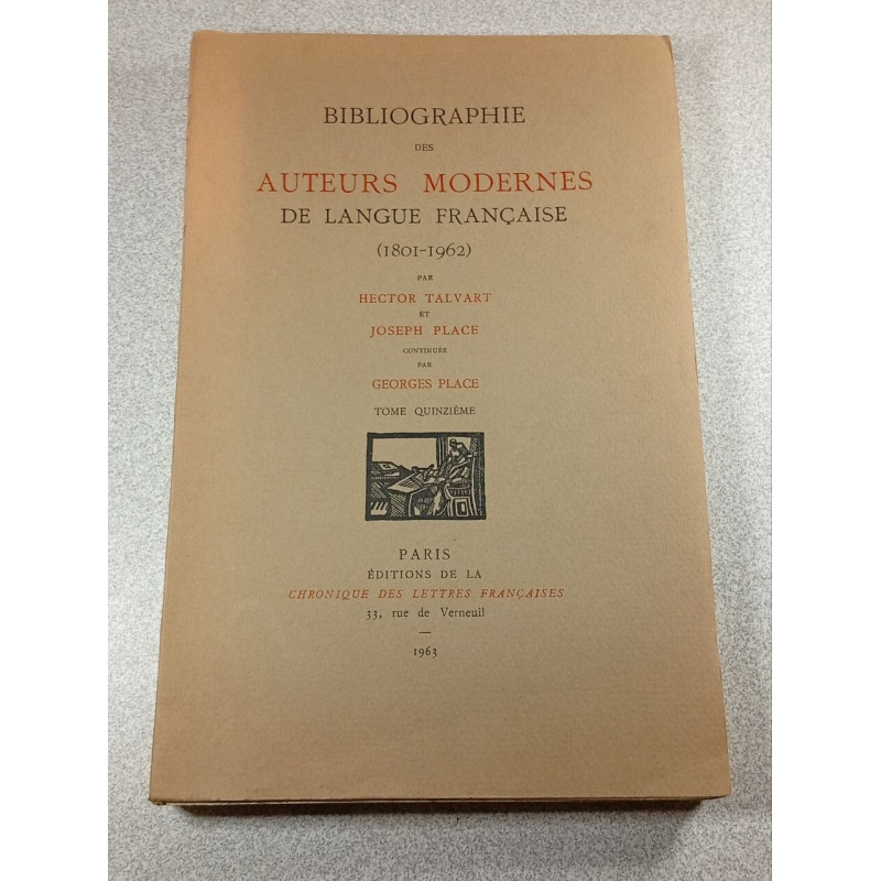 Bibliographie des auteurs modernes de langue francaise (1801-1962)