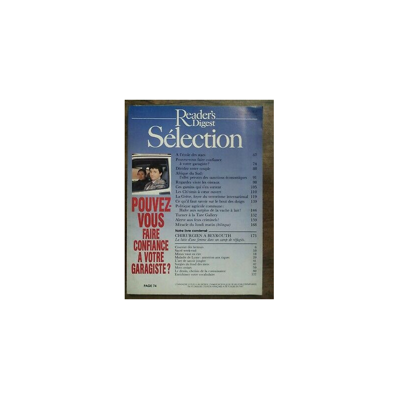 Sélection du Reader's Digest Nº 508 Juin 1989