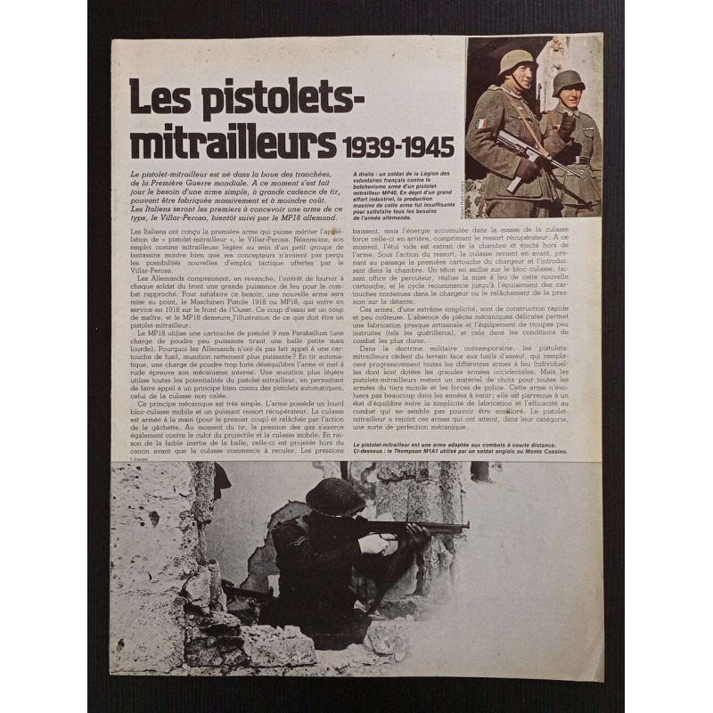 Revue Le pistolets mitrailleurs 1929-945