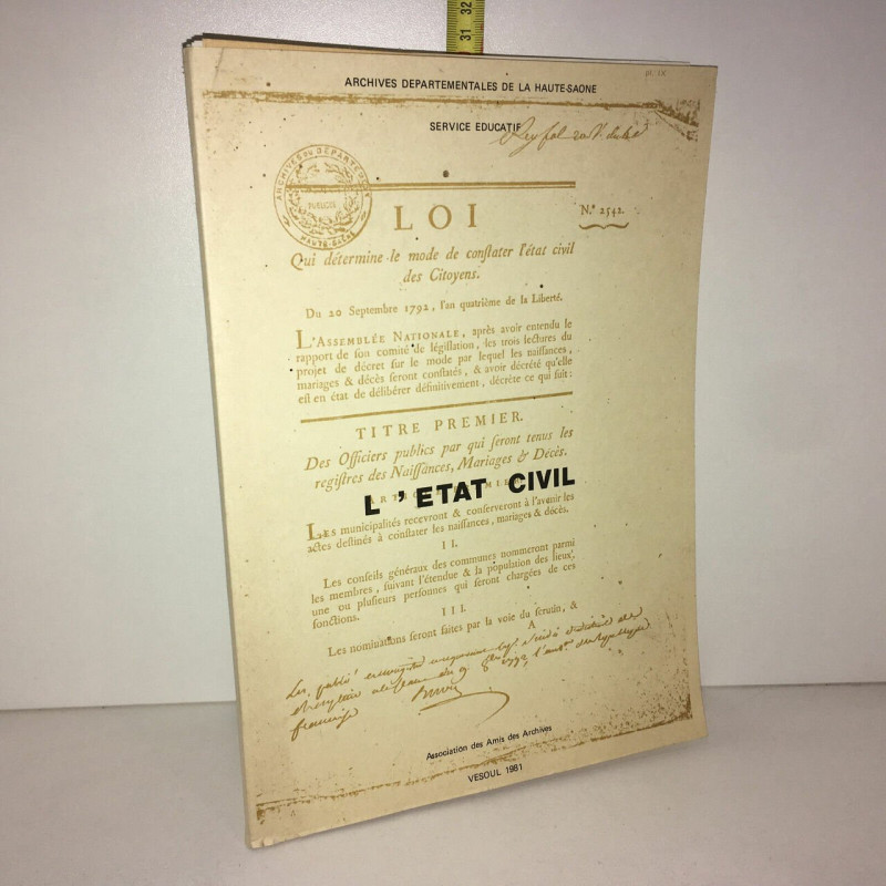 Archives départementales de la Haute saone service éducatif L'ETAT...