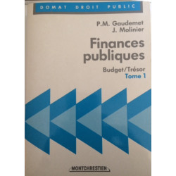 Finances publiques / budget-tresor TOME 1