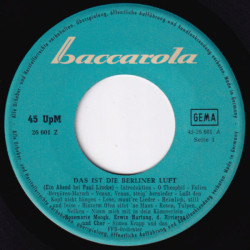 Das Ist Die Berliner Luft (Ein Musikalisches Rendezvous Bei Paul...