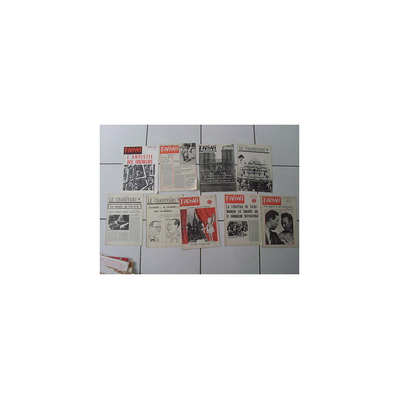 lot 9 numéros LE CHARIVARI extrème droite 80 81 83 84 86 87 88 89...