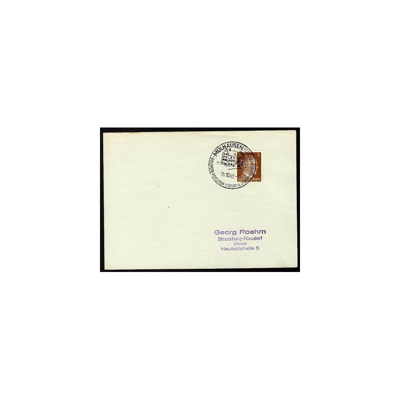 Allemagne n 706 Yv. cachet WW2 MÜLHAUSEN 2 Timbre Allemand Hitler...