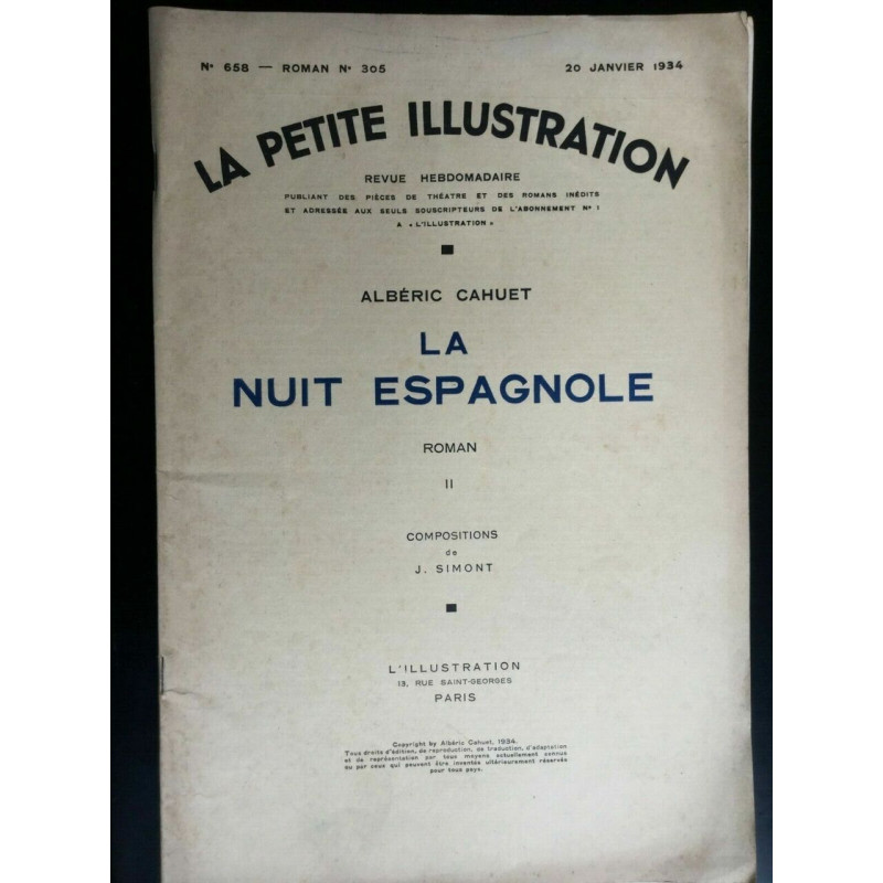 La petite illustration N 658 Roman N 305 20 Janvier 1934