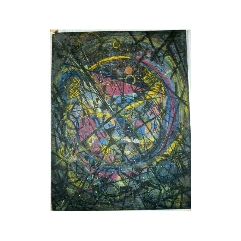 Madeleine claass La foire pastels gras sur papier 65 cm x 50 cm