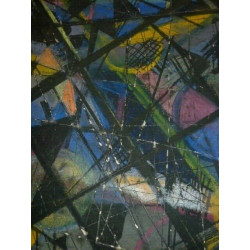 Madeleine claass La foire pastels gras sur papier 65 cm x 50 cm
