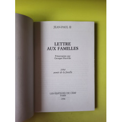 Lettre aux familles - jean-Paul II