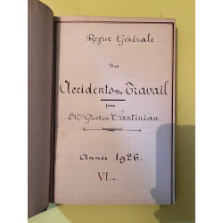 Revue Générale des accidents du travail Tome vi année