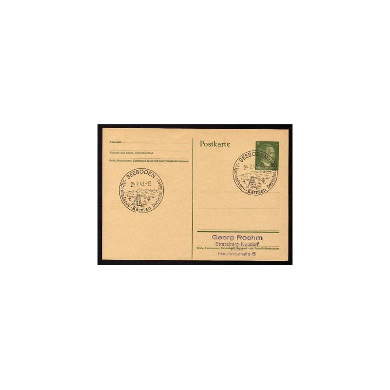 Ganzsache SEEBODEN Cachet Spécial 240243 WW2