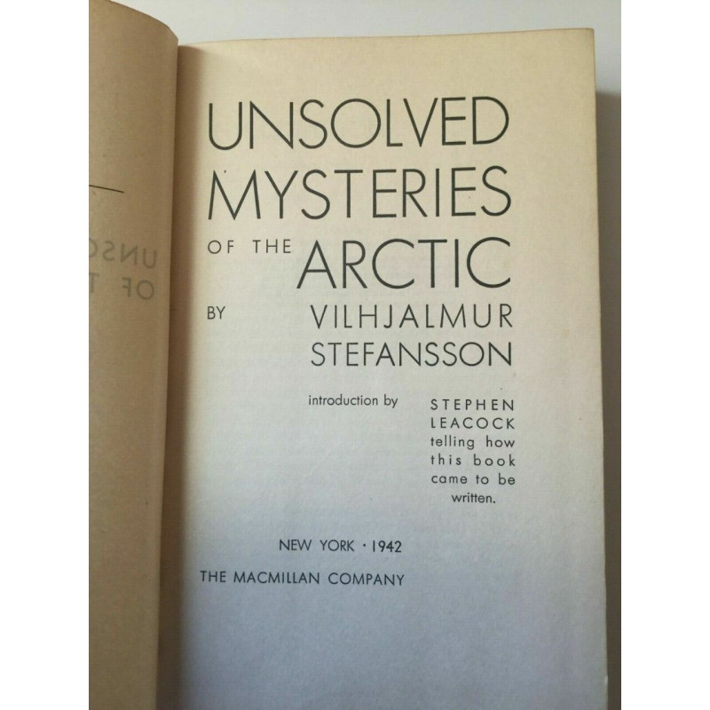 v stefansson Unsolved Mysteries of the Arctic the company