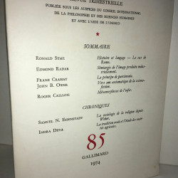 Revue DIOGENE n 85 de janvier mars 1974 éd Gallimard RONALD SYME