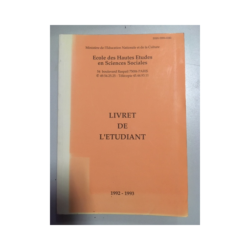 LIVRET DE L'ETUDIANT - Ecole des Hautes Etudes en Sciences...