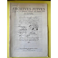 Archives juives n3 et 4 Acte du 29 décembre 1762 Juillet 1991