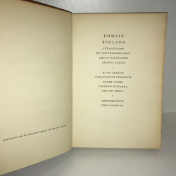 LIBER AMICORUM ROMAIN ROLLAND 1926 Rotapfel verlag BB7B