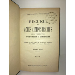 RECUEIL DES ACTES ADMINISTRATIFS DE LA PREFECTURE SAONE ET LOIRE