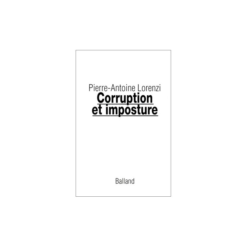 Corruption et imposture