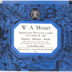 Quatuor Pour Flûte Et Trio À Cordes En La Majeur K. 298