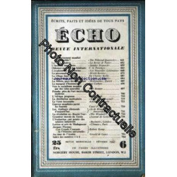ECHO REVUE INTERNATIONALE [No 6] du 01/02/1947 - V.S. PRITCHETT -...