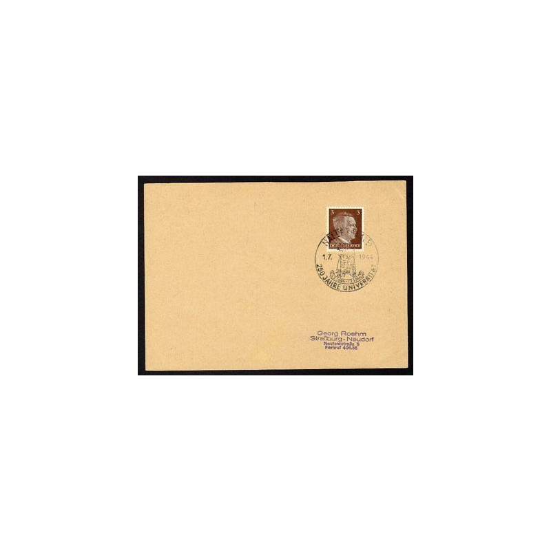 Allemagne n 706 Yv. cachet WW2 HALLE Saale Timbre Allemand Hitler...