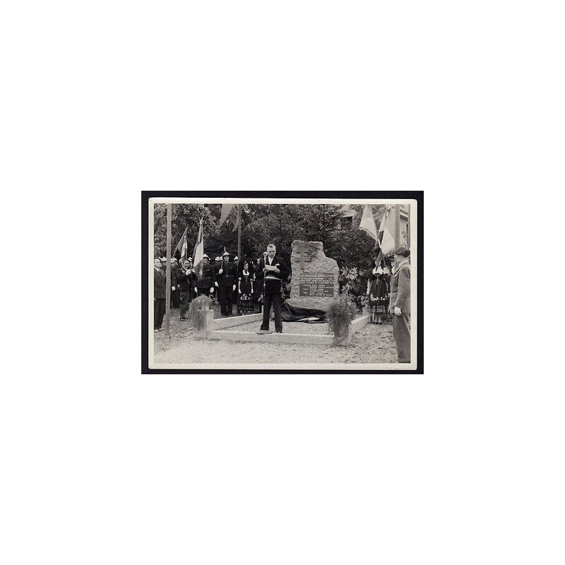 CPA Carte Photo seppois le bas 68 Monument du Char Novembre 1944...