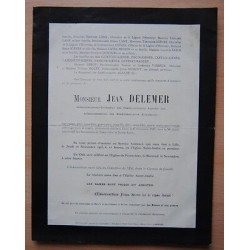 Faire Part de décés Jean DELEMER