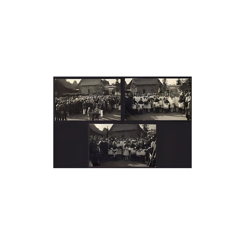 Lot 3 Carte photo 68 Cérémonie FRIESEN SEPPOIS-LE-BAS Haut-Rhin...