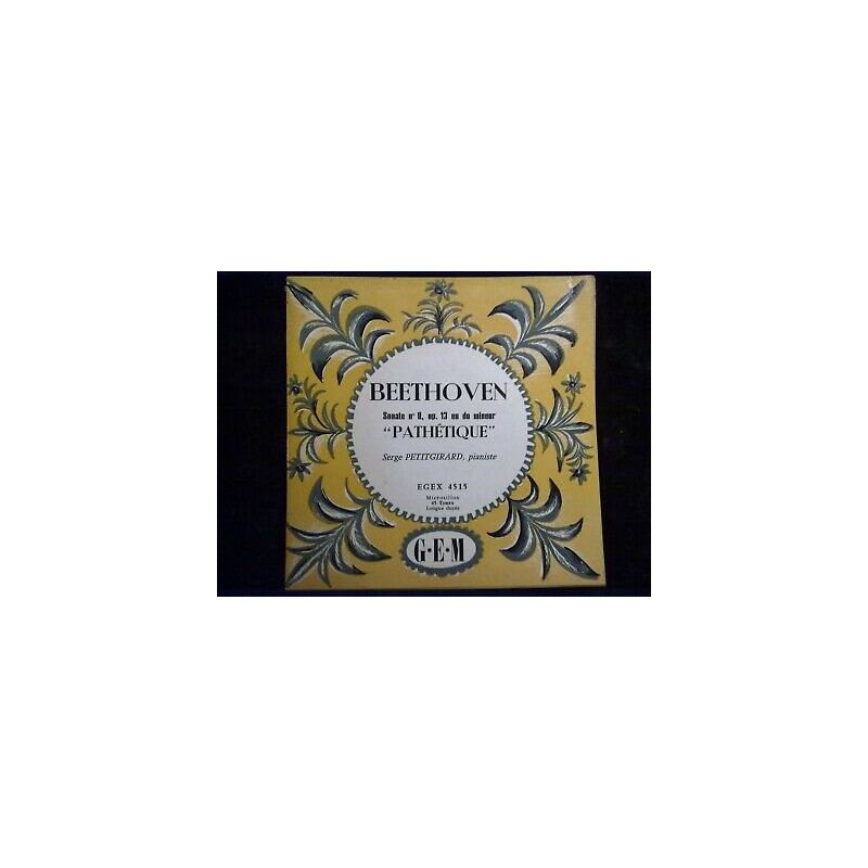 beethoven Sonate n8 op 13 pathétique-serge petitgirard 45t gem...