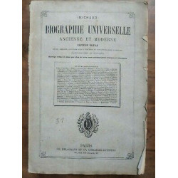 Biographie Universelle - Ancienne et Moderne Tome XXXI Delagrave...