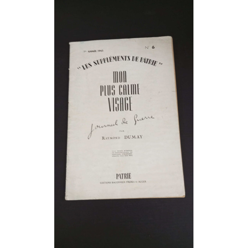 Les Supplemants de Patrie Mon plus cruel visage