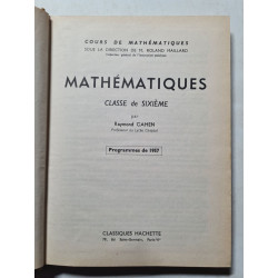 Mathématiques classe de sixième
