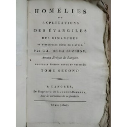 Homélies ou Explications des Évangiles des Dimanches Tome 2 1804