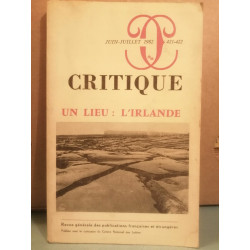 Revue Critique n421 422 Un lieu l'irlande juin juillet 1982