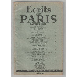 ECRITS DE PARIS No 87 Janvier 1952 Michel Dacier Jean Pleyber CA62A 2
