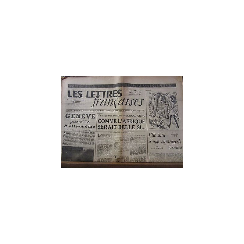 Les Lettres Françaises n171 27 Août 1947 paulhan peynet effel reiner