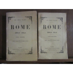 Les trois villesRome par Emile ZolaTome I IIParis Bibliothèque...