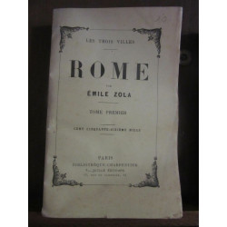 Les trois villesRome par Emile ZolaTome I IIParis Bibliothèque...