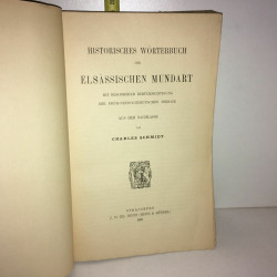 HISTORISCHES wörterbuch DER elsässischen MUNDART
