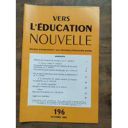 Vers l'éducation nouvelle n196 Octobre 1965